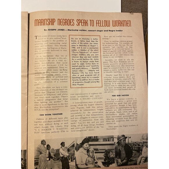 WWII Shipyard Magazine The Marin-er Rita Hayworth Black Interest Sausalito Navy - Picture 10 of 14